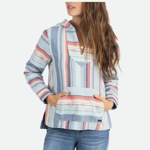 Faherty Multicolor Striped Poncho Medium